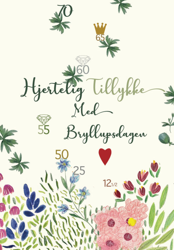A5 dobbelt kort  Bryllupsdage - Image 2