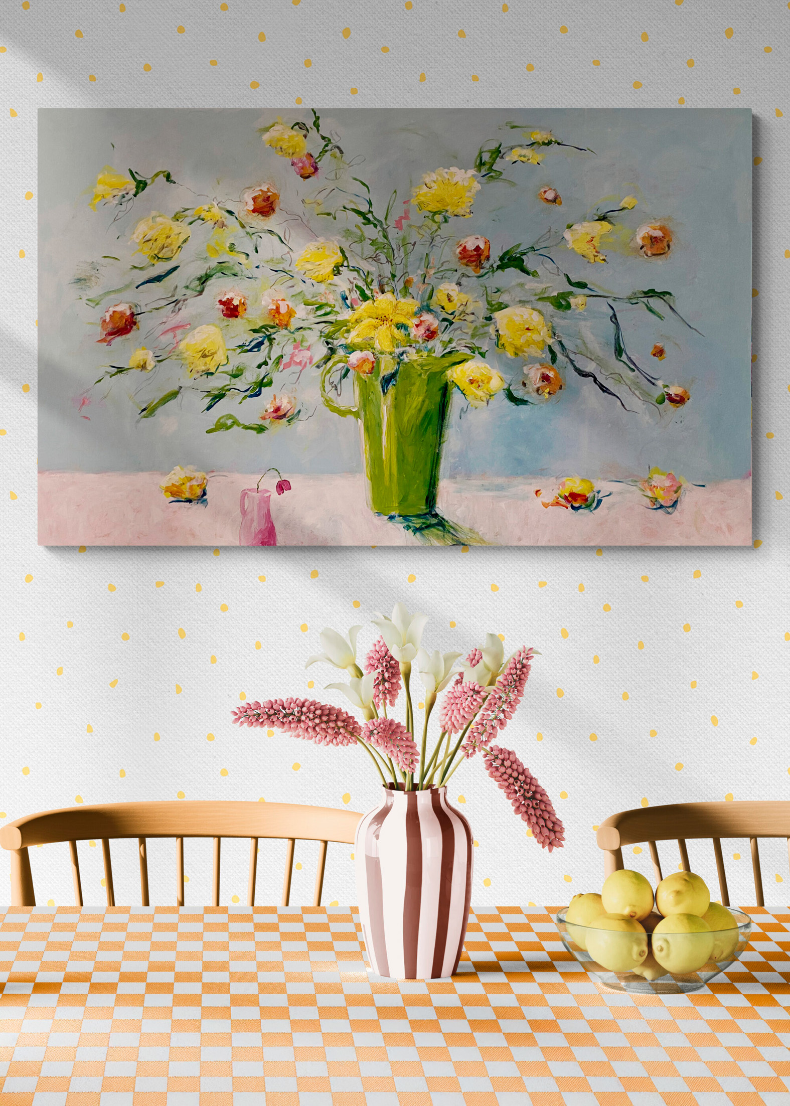 Lyse dage blomster maleri