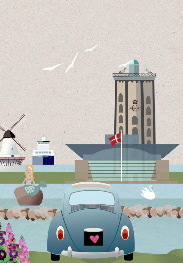 Dejlige Danmark Art Print