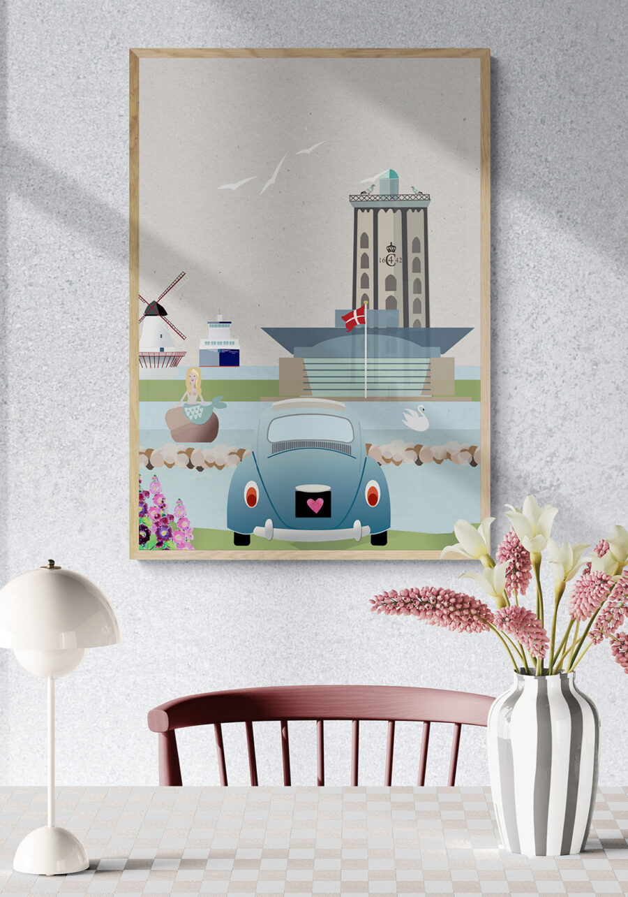 Dejlige Danmark Art Print