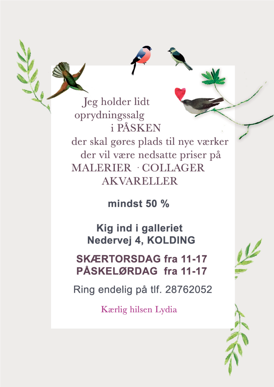 Oprydningssalg i PÅSKEN